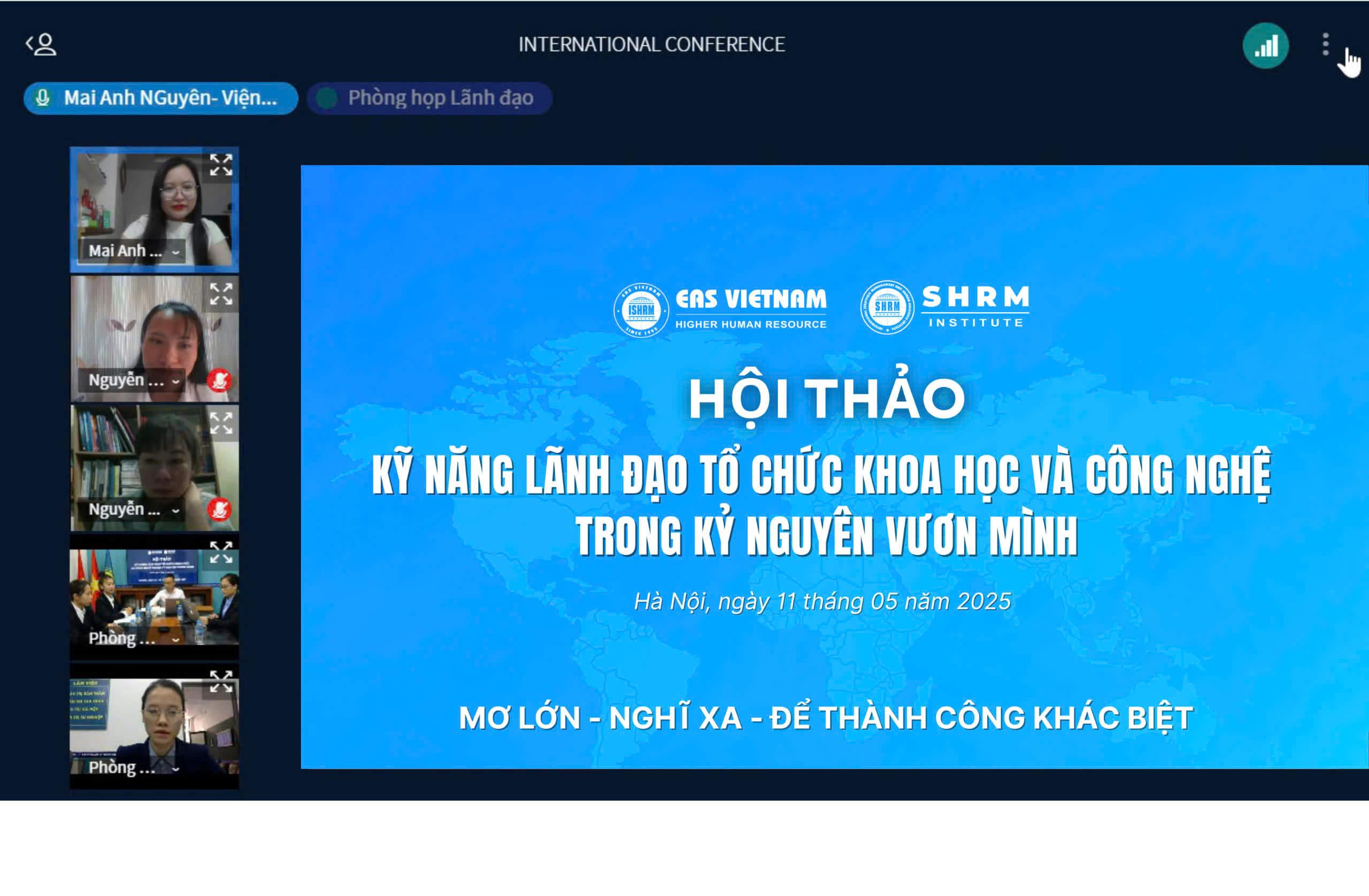 Hoi thao ky nang lanh dao trong ky nguyen vuon minh